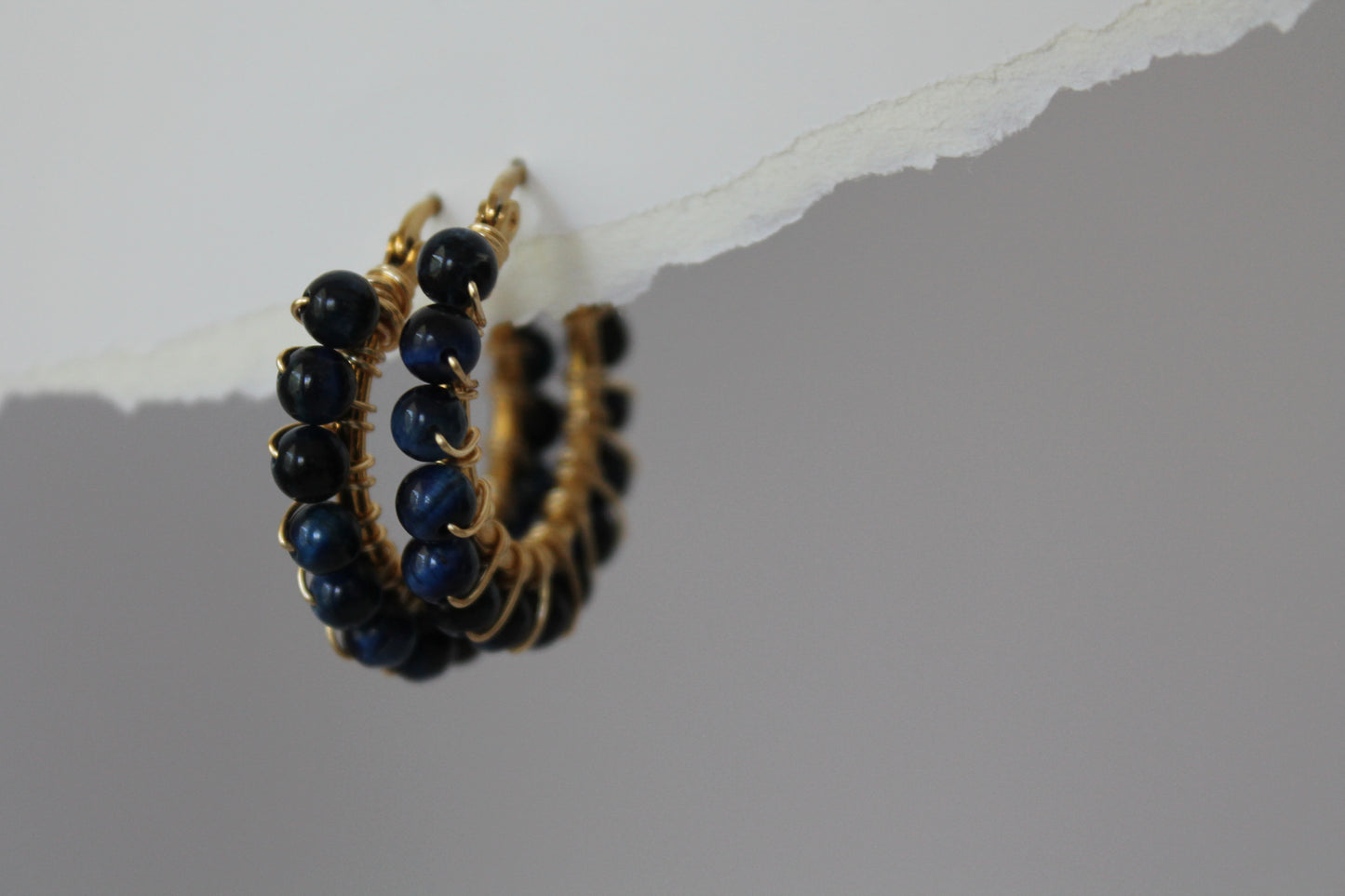 Blue Tiger Eye Hoop