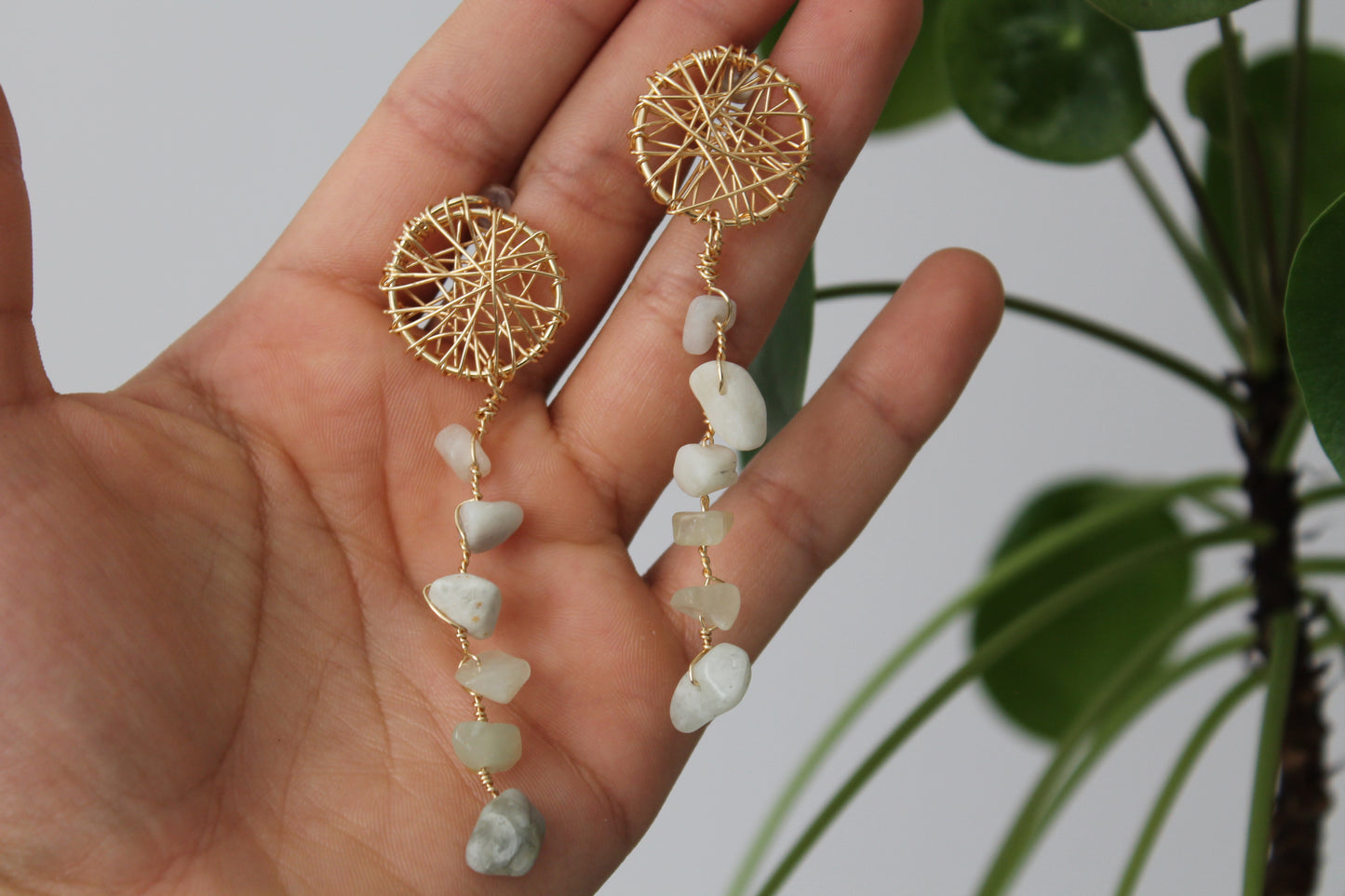 Quartz Dream Catcher Earring